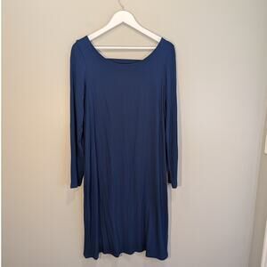 Eileen Fisher Tunic Dress Midi Long Sleeve Lagenlook Casual Layer - Size M